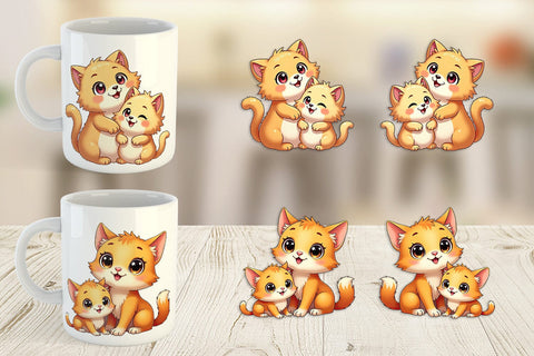 Mug Wrap Cat Mother's Day Sublimation artnoy 