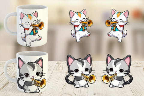 Mug Wrap Cat New Year Sublimation artnoy 