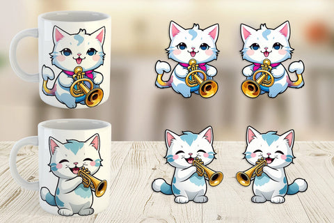 Mug Wrap Cat New Year Sublimation artnoy 