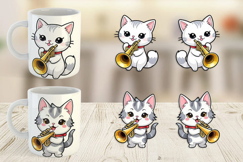 Mug Wrap Cat New Year Sublimation artnoy 