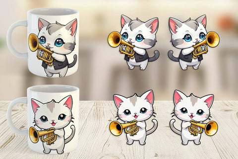 Mug Wrap Cat New Year Sublimation artnoy 