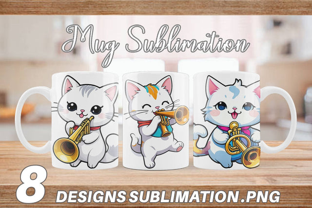 Mug Wrap Cat New Year Sublimation artnoy 