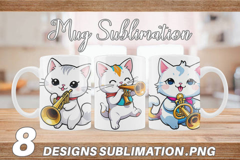 Mug Wrap Cat New Year Sublimation artnoy 
