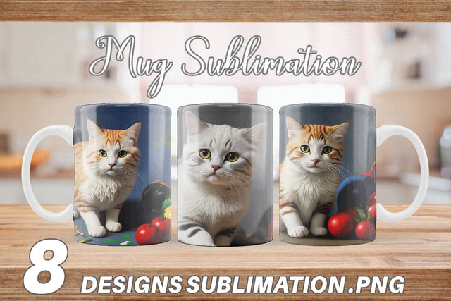 Mug Wrap Cat Noel Sublimation artnoy 