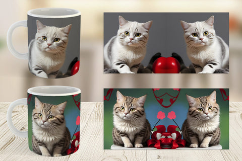 Mug Wrap Cat Noel Sublimation artnoy 