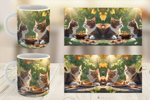 Mug Wrap Cat on Summer Sublimation artnoy 