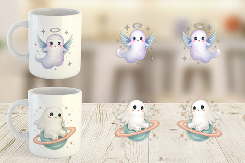 Mug Wrap Celestial Ghosts Sublimation artnoy 