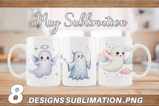 Mug Wrap Celestial Ghosts Sublimation artnoy 