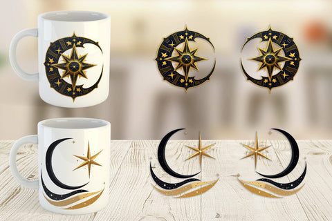 Mug Wrap Celestial Moon Sublimation artnoy 