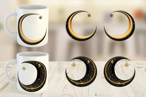 Mug Wrap Celestial Moon Sublimation artnoy 
