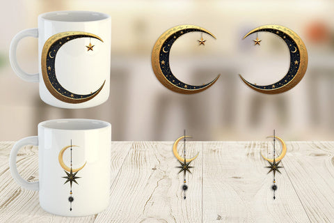 Mug Wrap Celestial Moon Sublimation artnoy 