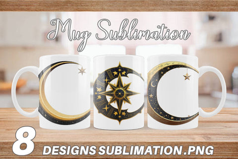 Mug Wrap Celestial Moon Sublimation artnoy 