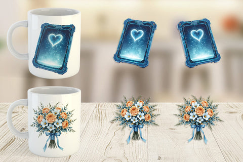 Mug Wrap Celestial Union Sci-Fi Wedding Sublimation artnoy 