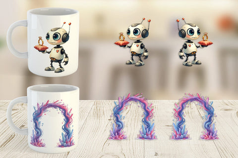 Mug Wrap Celestial Union Sci-Fi Wedding Sublimation artnoy 