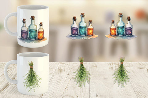 Mug Wrap Celestial Witchy Apothecary Sublimation artnoy 