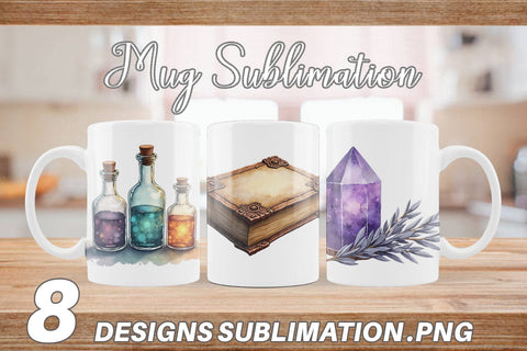 Mug Wrap Celestial Witchy Apothecary Sublimation artnoy 