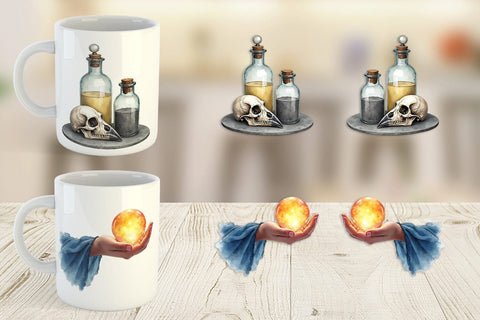 Mug Wrap Celestial Witchy Apothecary Sublimation artnoy 