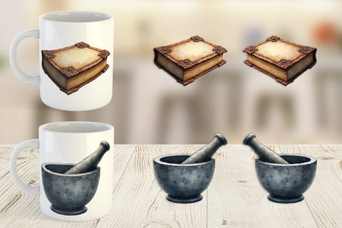 Mug Wrap Celestial Witchy Apothecary Sublimation artnoy 