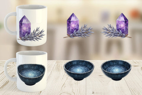 Mug Wrap Celestial Witchy Apothecary Sublimation artnoy 