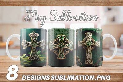 Mug Wrap Celtic Pattern Patrick Day Sublimation artnoy 