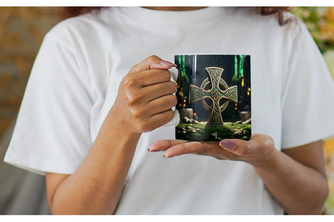 Mug Wrap Celtic Pattern Patrick Day Sublimation artnoy 