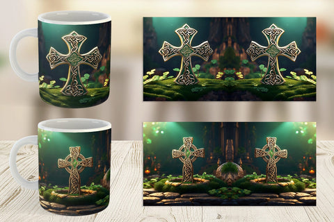 Mug Wrap Celtic Pattern Patrick Day Sublimation artnoy 