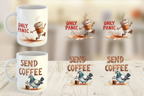 Mug Wrap Chaos Caffeine Sarcastic Quotes Sublimation artnoy 
