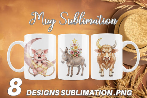Mug Wrap Chaotic Celestial Western Watercolor Sublimation artnoy 