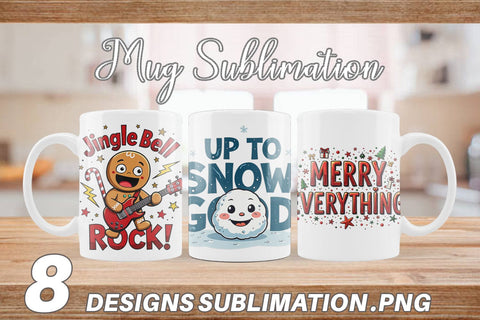 Mug Wrap Chaotic Holiday Spirit: Energetic Ugly Cute Quotes Sublimation artnoy 