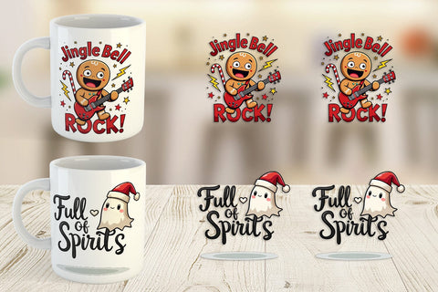 Mug Wrap Chaotic Holiday Spirit: Energetic Ugly Cute Quotes Sublimation artnoy 