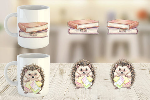 Mug Wrap Chaotic School Animal Watercolor Sublimation artnoy 