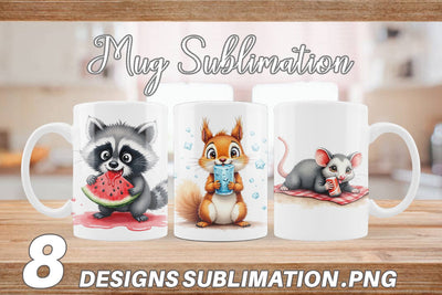 Mug Wrap Chaotic Summer Critters Sublimation artnoy 