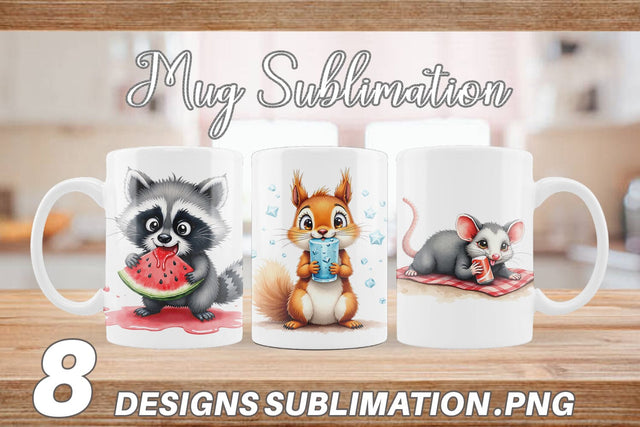 Mug Wrap Chaotic Summer Critters Sublimation artnoy 