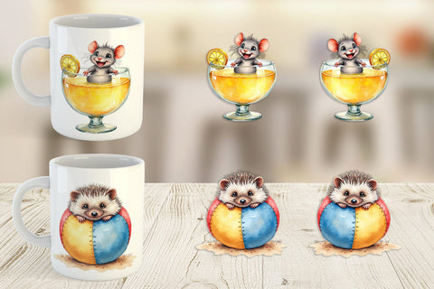 Mug Wrap Chaotic Summer Critters Sublimation artnoy 