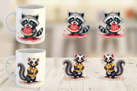 Mug Wrap Chaotic Summer Critters Sublimation artnoy 