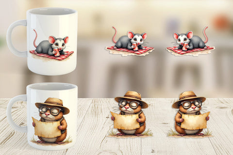 Mug Wrap Chaotic Summer Critters Sublimation artnoy 