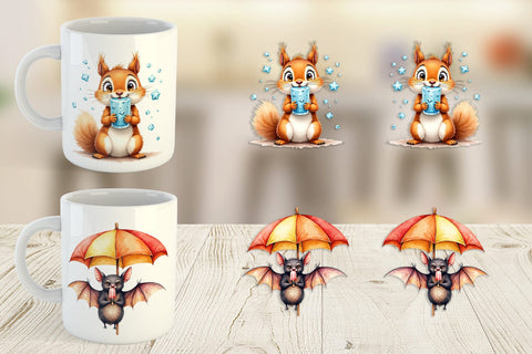 Mug Wrap Chaotic Summer Critters Sublimation artnoy 