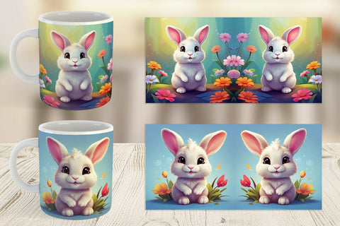 Mug Wrap Charming Baby Bunny Sublimation artnoy 