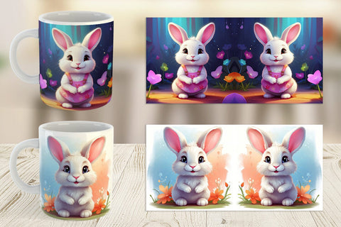 Mug Wrap Charming Baby Bunny Sublimation artnoy 