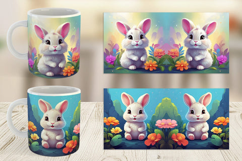 Mug Wrap Charming Baby Bunny Sublimation artnoy 
