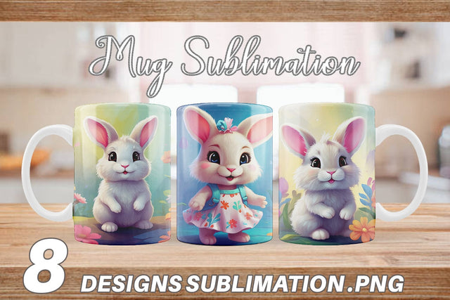 Mug Wrap Charming Baby Bunny Sublimation artnoy 