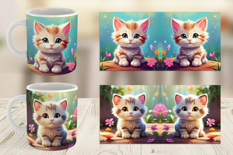 Mug Wrap Charming Baby Cat Sublimation artnoy 