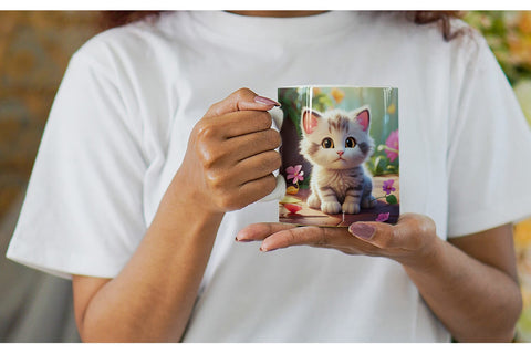 Mug Wrap Charming Baby Cat Sublimation artnoy 