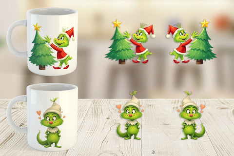 Mug Wrap Cheerful Baby Grinch Sublimation artnoy 