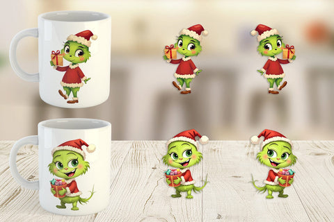 Mug Wrap Cheerful Baby Grinch Sublimation artnoy 