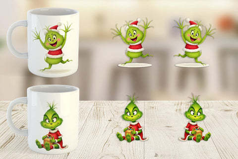 Mug Wrap Cheerful Baby Grinch Sublimation artnoy 