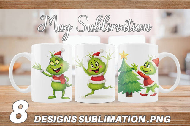 Mug Wrap Cheerful Baby Grinch Sublimation artnoy 