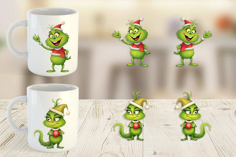 Mug Wrap Cheerful Baby Grinch Sublimation artnoy 