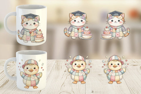 Mug Wrap Cheerful Graduation Party Patchwork Sublimation artnoy 
