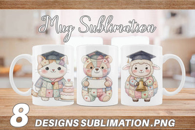 Mug Wrap Cheerful Graduation Party Patchwork Sublimation artnoy 